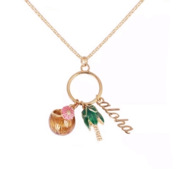 $78 Kate Spade Aloha Charm Pendant Necklace in gold - Picture 4 of 12
